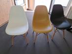 3 Kuipstoelen  Eetkamerstoelen kunstof hout vt wonen, Huis en Inrichting, Ophalen, Gebruikt, Overige kleuren, Drie