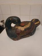 Antieke lokeend met mooie kleuren., Antiek en Kunst, Ophalen of Verzenden