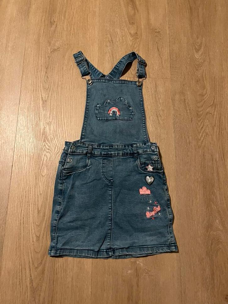 Spijkerjurk meisje maat 140 zgan, Kinderen en Baby's, Kinderkleding | Maat 140, Zo goed als nieuw, Meisje, Jurk of Rok, Ophalen of Verzenden