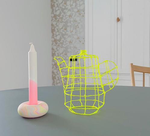 Nieuw Iris Lucia neon geel theepot kan, Huis en Inrichting, Woonaccessoires | Overige, Nieuw, Ophalen