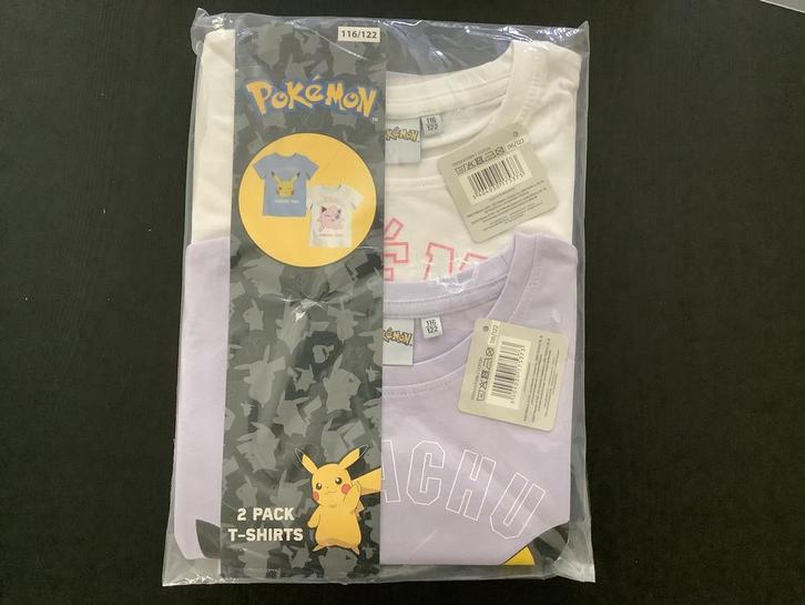 Nieuw 2 pack t-shirt tschirt maat 116/122 en 128/134 pokemon, Kinderen en Baby's, Kinderkleding | Maat 116, Nieuw, Jongen of Meisje