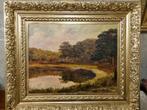 Schilderij boslandschap, Antiek en Kunst, Kunst | Schilderijen | Klassiek, Ophalen of Verzenden