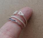 zilveren ringen set drie stuks STE BEE [1023], Verzenden, Nieuw, 17 tot 18, Dame