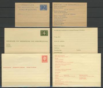 Briefkaart  Adreswijziging 1950 3x Briefkaart nr.807 jdu  Vo beschikbaar voor biedingen