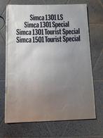 folder Simca 1301 - 1501 serie Nederlands, Zo goed als nieuw, Overige merken, Simca, Ophalen of Verzenden