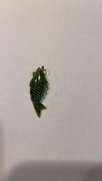 Jade hanger vis met zilveren oogje 4 cm lang, Met edelsteen, Ophalen of Verzenden