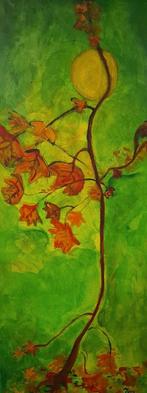 Herfst tak gemaakt door Marina Waterman, Ophalen, Zo goed als nieuw, Acrylverf