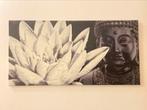 Boeddha canvas met lotusbloem, Ophalen, 75 tot 100 cm, Minder dan 50 cm, Print
