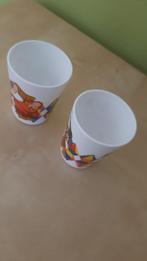 2x Sneeuwwitje en de 7 dwergen bekers, arcopal glaswerk, Ophalen of Verzenden, Overige stijlen, Kop(pen) en/of Schotel(s), Glas