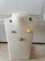 Nieuwe zelfgemaakte ketting parelmoer groen/geel, Sieraden, Tassen en Uiterlijk, Kettingen, Ophalen of Verzenden, Nieuw, Overige kleuren