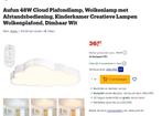 Cloud Plafondlamp met Afstandsbediening voor Kinderkamer, Ophalen, Zo goed als nieuw