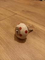 Porseleinen kastknopjes, 6 stuks, donkerroze stip, Huis en Inrichting, Ophalen, Zo goed als nieuw