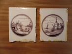 Te koop aangeboden mangaan tegels, Antiek en Kunst, Antiek | Wandborden en Tegels, Ophalen