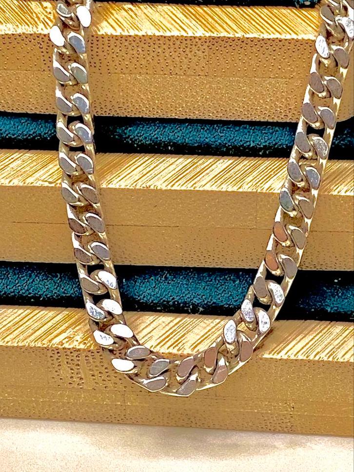 925 Zilveren Cuban Link Ketting, Sieraden, Tassen en Uiterlijk, Kettingen, Nieuw, Zilver, Ophalen of Verzenden