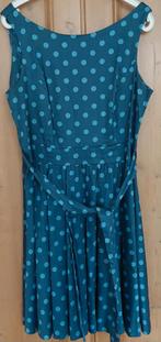 Lady Vintage London Jurk - Petrol Blauw Polka Dot - Maat L, Kleding | Dames, Jurken, Blauw, Lady Vintage London, Maat 42/44 (L)