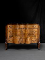 Italiaanse Ladekast Notenhout Commode Zwart Marmer Vintage, Antiek, Industriestraat 19B, 7005 AN Doetinchem, Gebruikt, Metaal