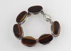 Zilveren armband tijgeroog Niels Erik From ca. 1970, Sieraden, Tassen en Uiterlijk, Antieke sieraden, Ophalen of Verzenden, Zilver