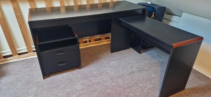 Bureau (dubbel) boekenkast en ladekast, Huis en Inrichting, Kasten | Ladekasten, Gebruikt, Minder dan 100 cm, 50 tot 100 cm, 25 tot 50 cm