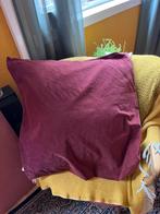 Groot kussen + sloop bordeaux rood velour ikea, Ophalen, Gebruikt, Rood, Vierkant
