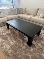Zwarte Houten Salontafel 140x70x40, Ophalen, Gebruikt, 100 tot 150 cm, Eikenhout