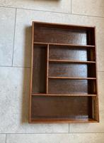 oude houten bestekbak vintage, afm. 50 x 35 x 5,5 cm., Ophalen of Verzenden, Zo goed als nieuw