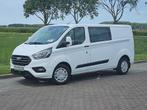 FORD TRANSIT CUSTOM 2.0 l2h1 dub.- cab. navi, Auto's, Euro 6, 4 cilinders, Wit, 11 km/l