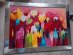 Schilderij met zilveren rand, Antiek en Kunst, Kunst | Schilderijen | Abstract, Ophalen