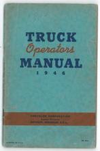 Chrysler Truck 1946 DD en FL instructie boek origineel, Ophalen of Verzenden