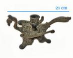 Antieke kandelaar barok feniks vogel beeld, Antiek en Kunst, Antiek | Kandelaars, Koper of Brons, Ophalen of Verzenden