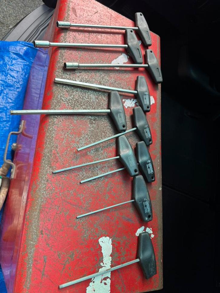 10 Gedore T inbus en dopsleutels, Auto diversen, Autogereedschap, Ophalen of Verzenden