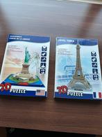 3D puzzels van de Eiffeltoren en het vrijheidsbeeld, Ophalen of Verzenden, Minder dan 500 stukjes, Zo goed als nieuw, Rubik's of 3D-puzzel