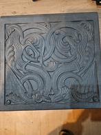 Decoratieve haardplaat met drakenmotief, Huis en Inrichting, Ophalen, Gebruikt, Inzethaard, Houthaard