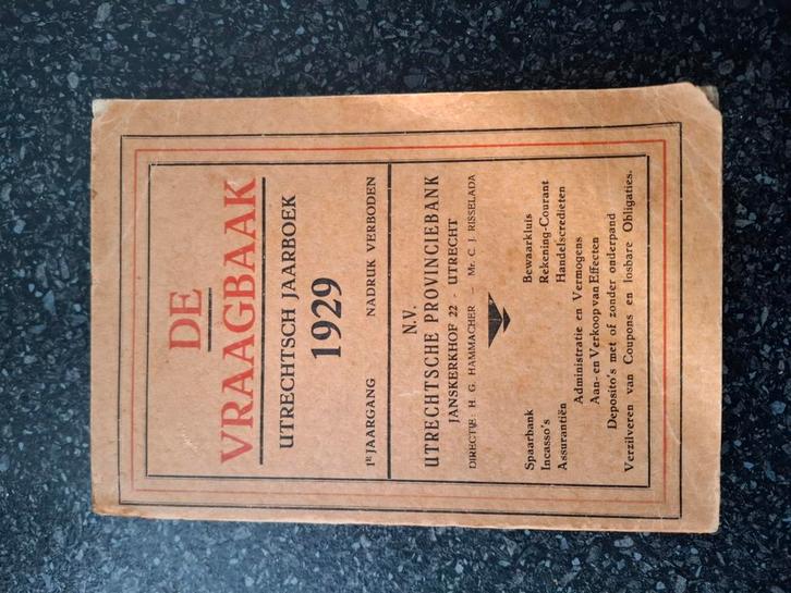 Utrechts jaarboek 1929, Boeken, Geschiedenis | Stad en Regio, Gelezen, 20e eeuw of later, Ophalen of Verzenden