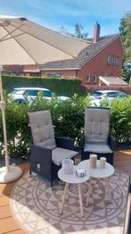 2 tuinstoelen met verstelbare rugleuning, Tuin en Terras, Ophalen, Zo goed als nieuw, Kunststof