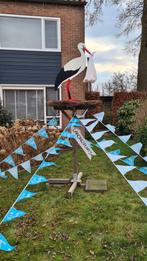 Geboorte Ooievaar op paal.., Kinderen en Baby's, Kraamcadeaus en Geboorteborden, Ophalen of Verzenden, Zo goed als nieuw
