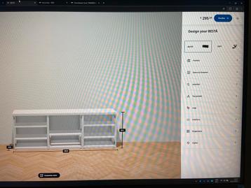 Ikea Besta kast - Grijs hoogglans, glasplaat - afbeelding 4