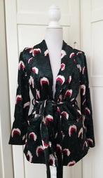 Maraislise groen fluwelen colbert blazer jasje, maat S/M, Maat 38/40 (M), Ophalen of Verzenden, Jasje, Gedragen