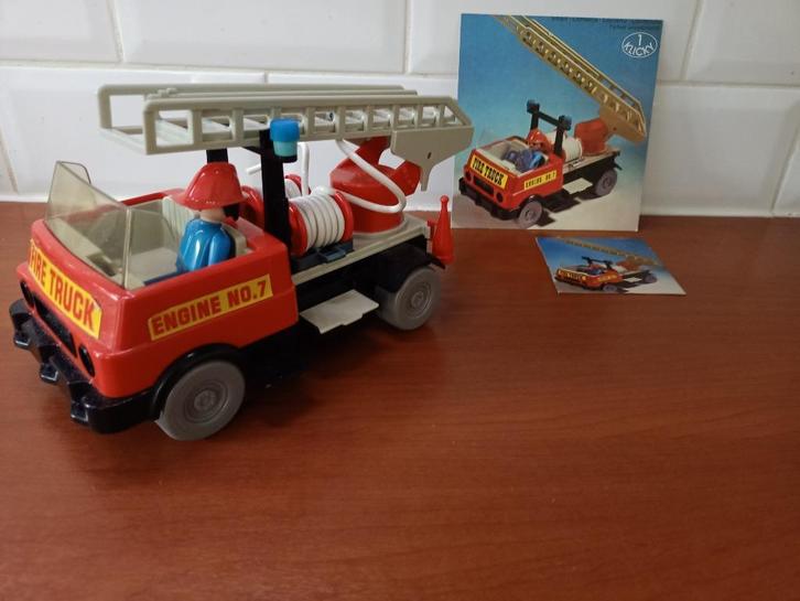Vintage Playmobil 3236 Brandweerwagen - system klicky, Kinderen en Baby's, Speelgoed | Playmobil, Gebruikt, Complete set, Ophalen