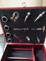 Luxe wijnkist met schaakspel en accessoires., Ophalen of Verzenden