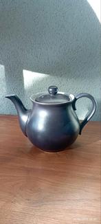 Zwarte theepot De driehoek huizen fifties 1/2 l, Ophalen of Verzenden