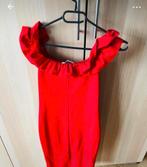 Rode Zara Jurk met Volant, Kleding | Dames, Ophalen of Verzenden, Zo goed als nieuw, Maat 36 (S), Boven de knie