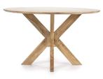 Eettafel Nikki 130 cm Rond Bruin & Naturel Extra Voordelig !