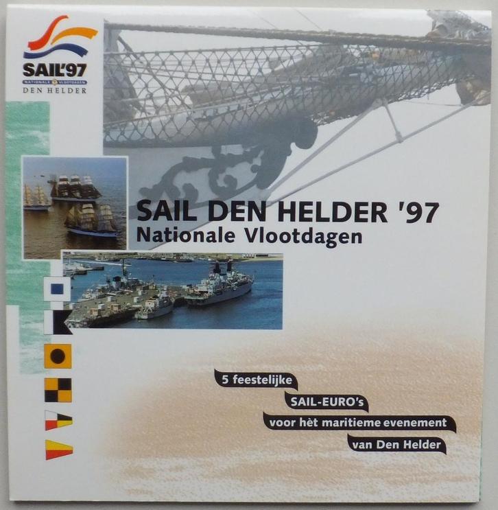 Speciale set penningen Sail Den Helder 97 2 Euro in blister, Postzegels en Munten, Penningen en Medailles, Overige materialen