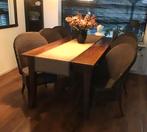 6 Originele LOOM stoelen met eetkamertafel, Ophalen, Gebruikt, Koloniaal, 4 tot 6 stoelen