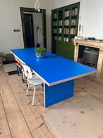 HKliving blauwe eettafel, Ophalen, 200 cm of meer, 50 tot 100 cm, Zo goed als nieuw