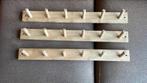 3 houten kapstokken, Wandkapstok, Ophalen of Verzenden, Zo goed als nieuw, Minder dan 100 cm