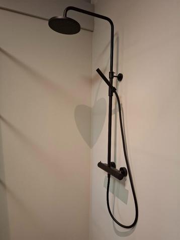 Regendoucheset opbouw Hotbath cobber sds9 mat zwart. beschikbaar voor biedingen