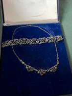 Vintage Zilverk 835 Sieradenset met Roosjes, Ophalen of Verzenden, Gebruikt, Zilver, Met edelsteen