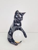 vintage Poes bollamp tafellamp porselein 70’s Mid Century, N, Vintage, Ophalen of Verzenden, N