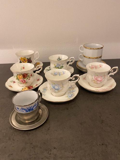 Engelse kop en schotels, Antiek en Kunst, Antiek | Servies compleet, Ophalen of Verzenden
